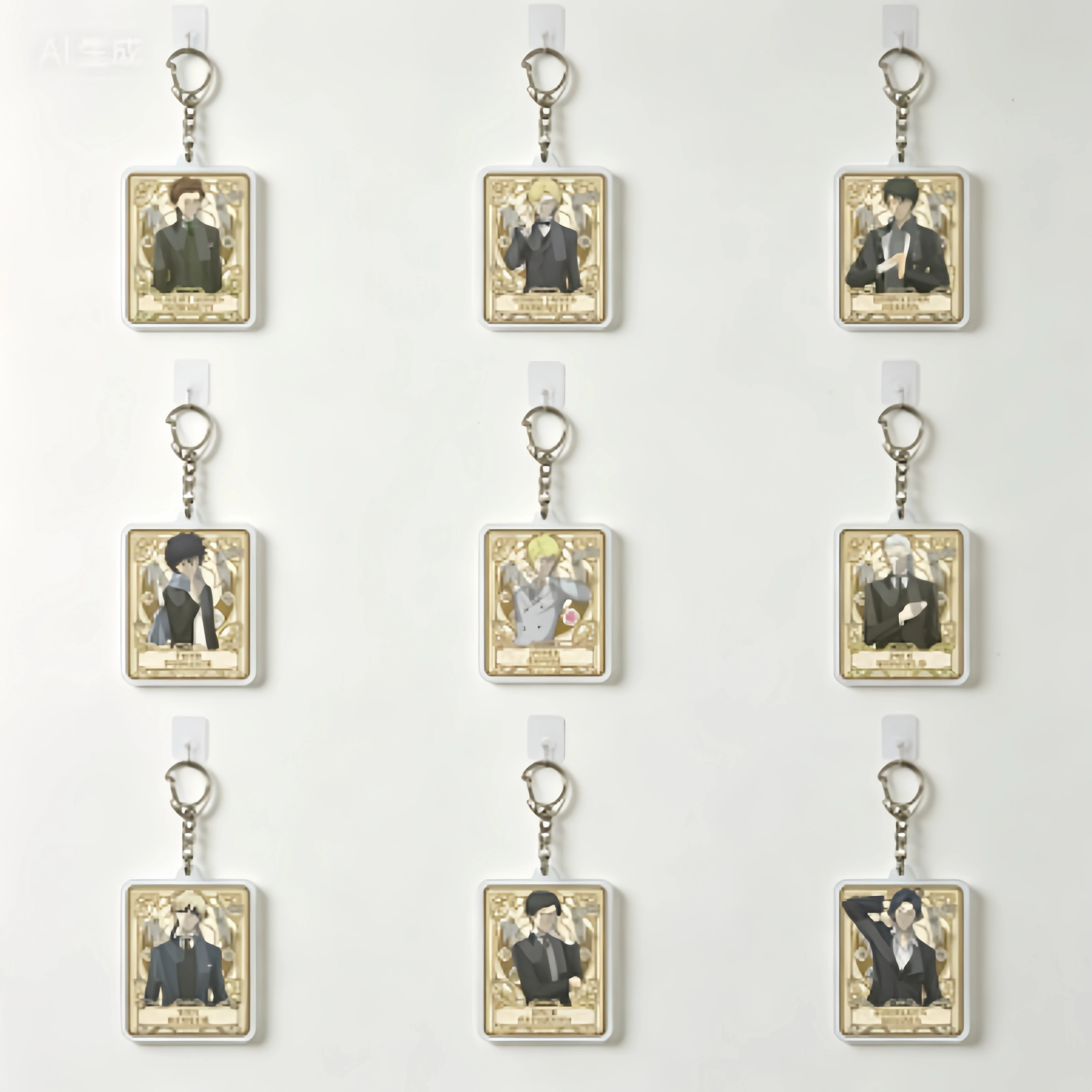 11pcs Anime Yuukoku No Albert William James New style Acrylic Stand Figure Doll Game Keychain Model Plate Toy Gift bag charm 6cm