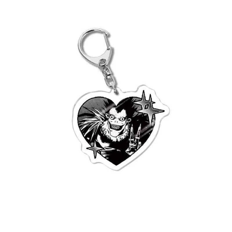 Anime Death Note Acrylic Keychain Figures L·Lawliet Yagami Light Key Chain Pendant Backpack Accessories Ornament Women Men Gift