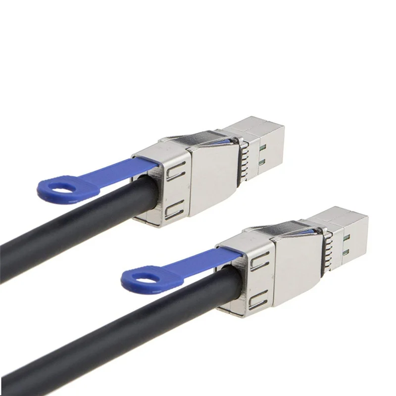 HJ-Minsas Cable 4X SFF-8644 To SFF-8644 Cable Multilane Shielded Cage Cable Hard Disk Server Data Sync Transmission 1M