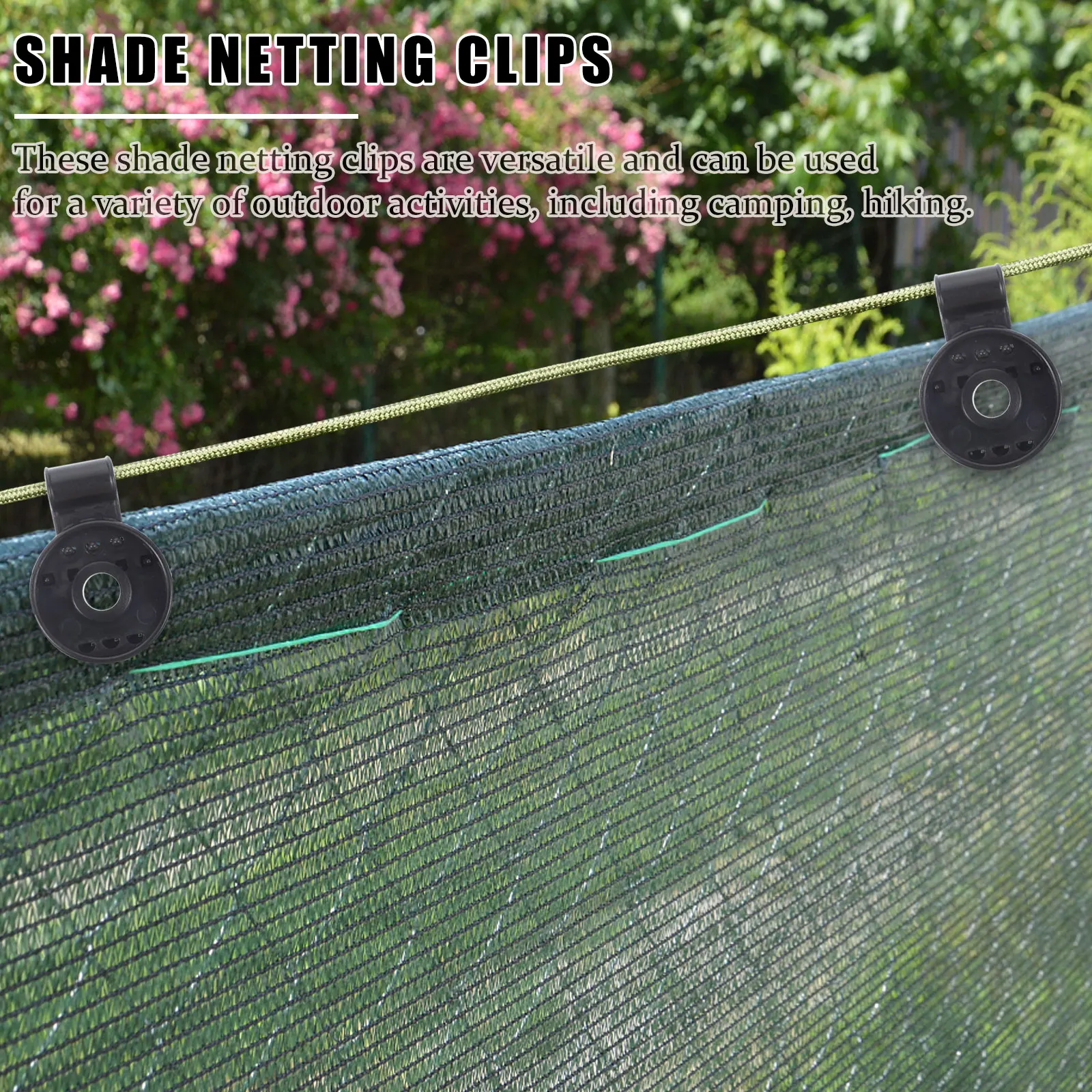 

100Pcs Reliable Sunshade Clips for Mesh Window Curtains Easy Install Windproof Garden Use Shade Cloth Clips Lock Grips for Tarps