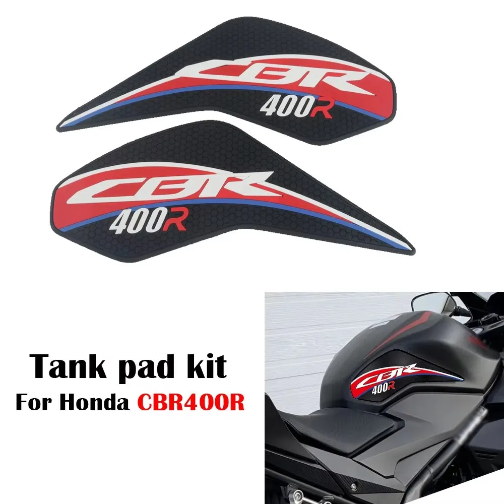 Motocicleta Side Fuel Tank Pads, Joelho Grip Traction Pad, Protector Adesivos, Acessórios para Honda CBR400R CBR 400 R 400R