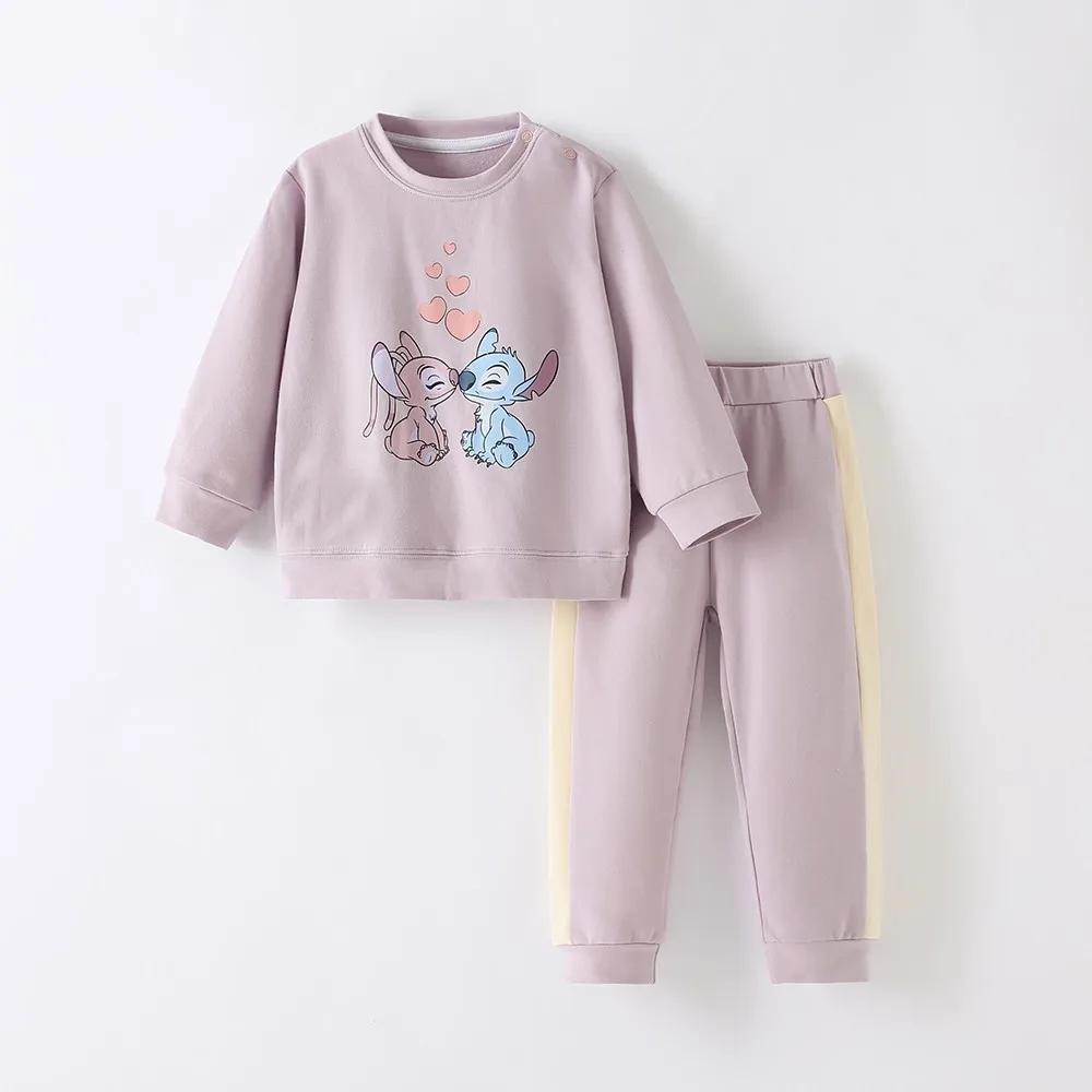 1 2 3year Old Children Mickey Sweatshirt Suit Spring Autumn Kids Clothing Loose Fashion Cartoon Printed Long Sleeve Tops + Pants