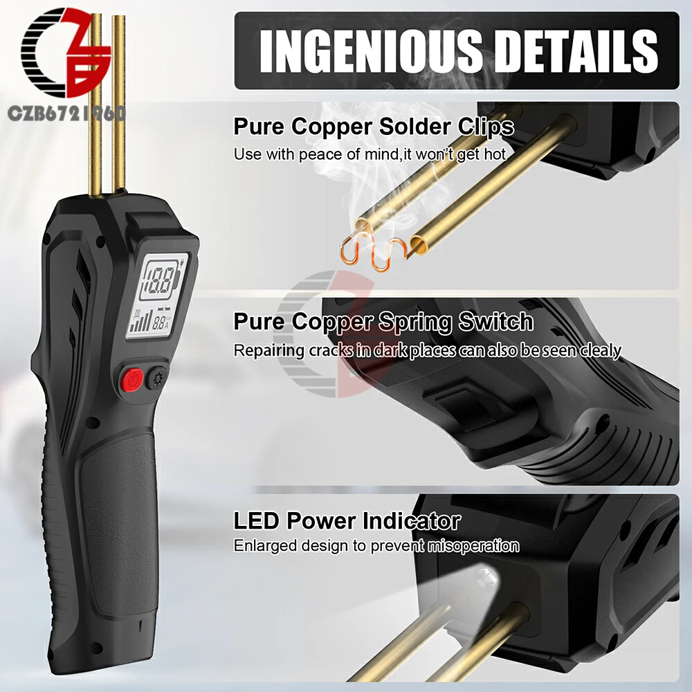 

500W Plastic Welding Machine LCD Display Handheld Wireless Charging Plastic Welding Gun Car Bumper Hot Stapler Bumper Repair Kit