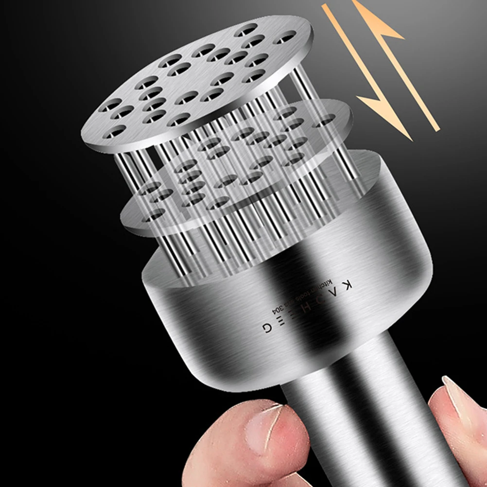 

1pc Stainless Steel Meat Tenderizer Tool For Chicken Beef Pork Steak Lightweight Kitchen Cooking Silver Steak Needle