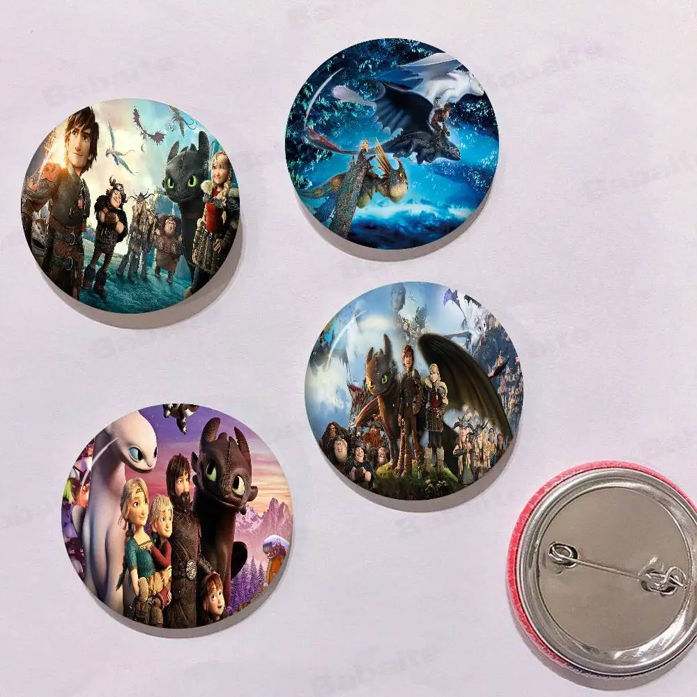 كيفية تدريب D-Dragon الخاص بك 32/44/58 مللي متر دبوس يدوي الصنع دبابيس مستديرة مضحكة لحقيبة الظهر Cothes اكسسوارات شارة قبعة الديكور #1