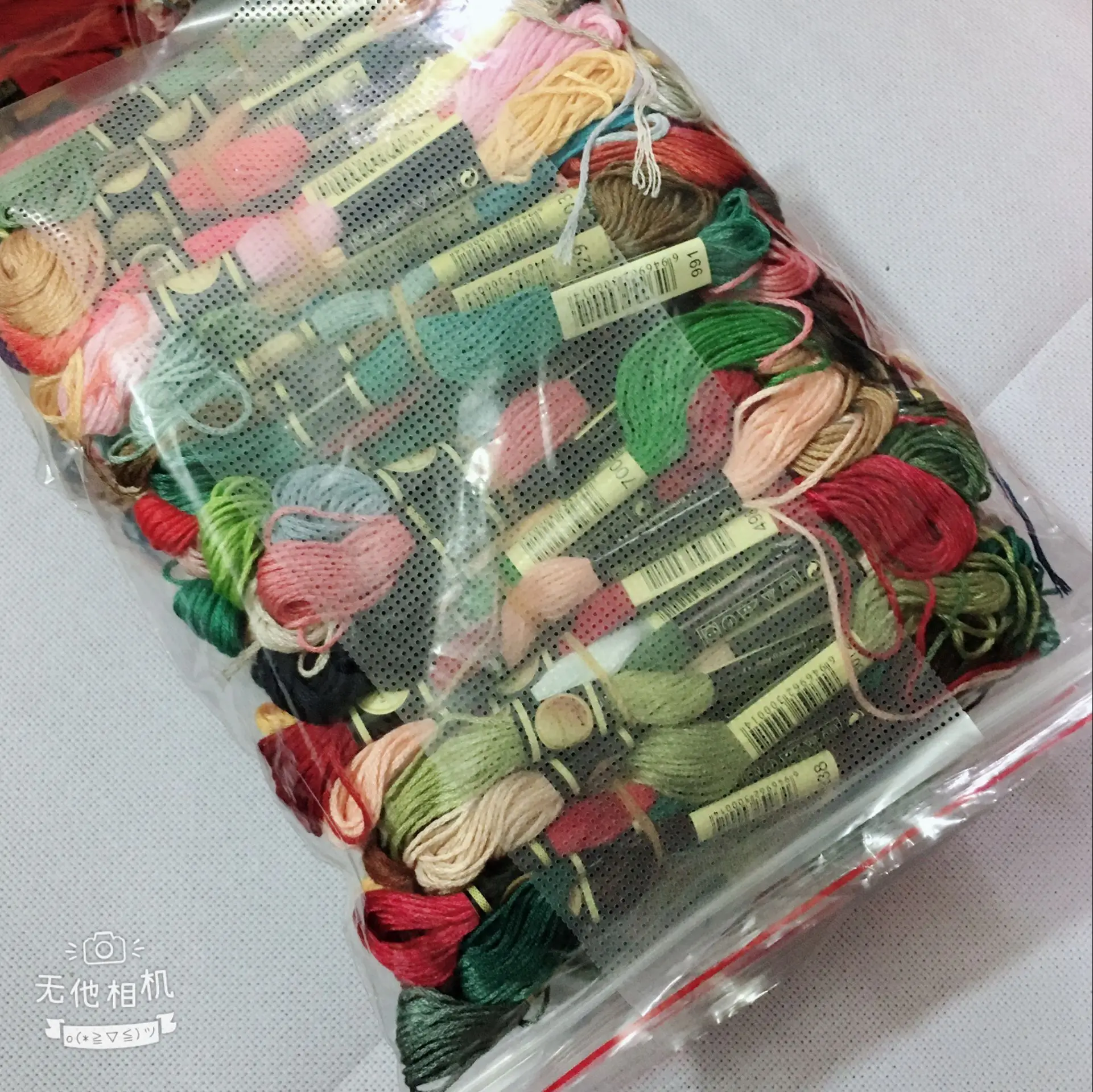 Choose CXC Threads Number Total 100 Skeins Thread +your colors Embroidery Cross Stitch Floss+20*10CM water soluble canvas Gift 7