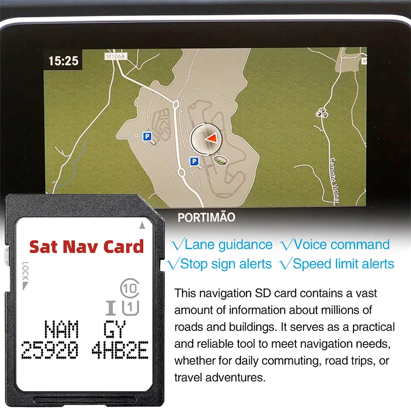 Aggiornamento per Infiniti JX35/M37/M56/Q70/QX50/QX56/QX60/QX80 Veicolo USA/CAN/MEX Mappe Navigazione Scheda SD 16GB per Nissan 25920-4HB2E