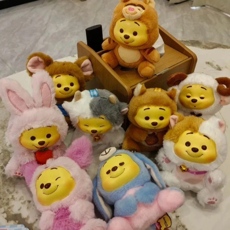 Winnie The Pooh Naughty Party Series Blind Box Vinyl Plush Winnie The Pooh Mystery Box Cute Doll Bag Pendant Grils Lovely Gifts