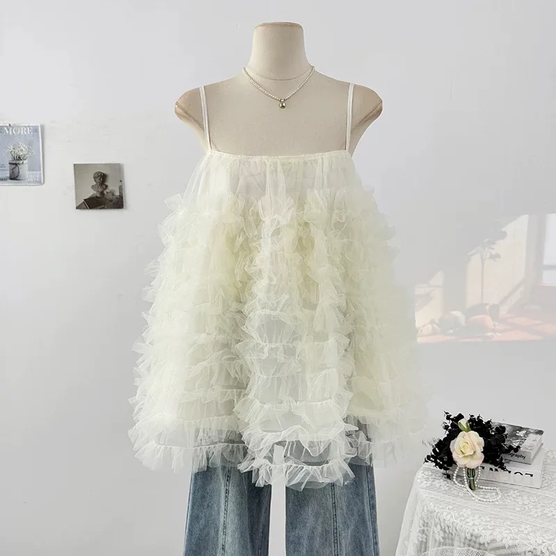 Vestido feminino sem mangas em camadas doce fada malha elegante rosa roxo azul preto babado festa vestido de baile curto mini vestido deslizante