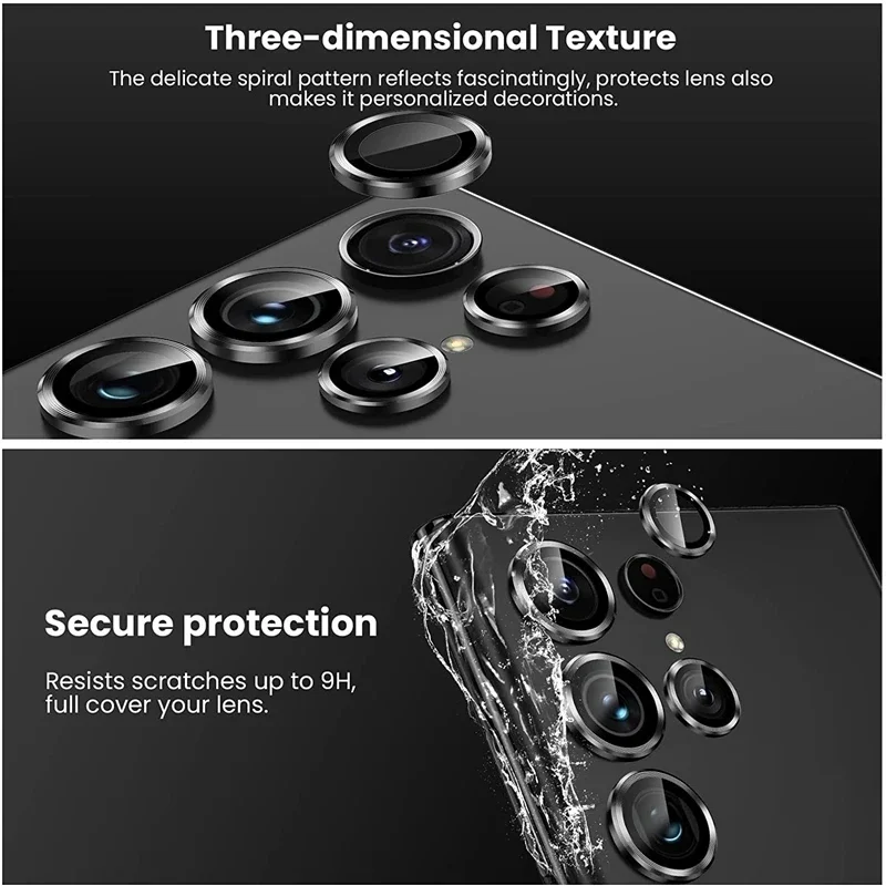For Samsung Galaxy S26 Ultra S25Ultra Camera Protector Metal Rings Lens Alloy Glass Protector For S23 S24 Back Cap Cover Locator