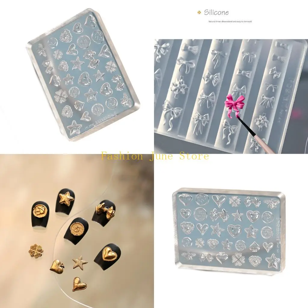 

N5KA Art Silicone Mold Fortunate Theme Manicure Training Tool Manicure Supplies