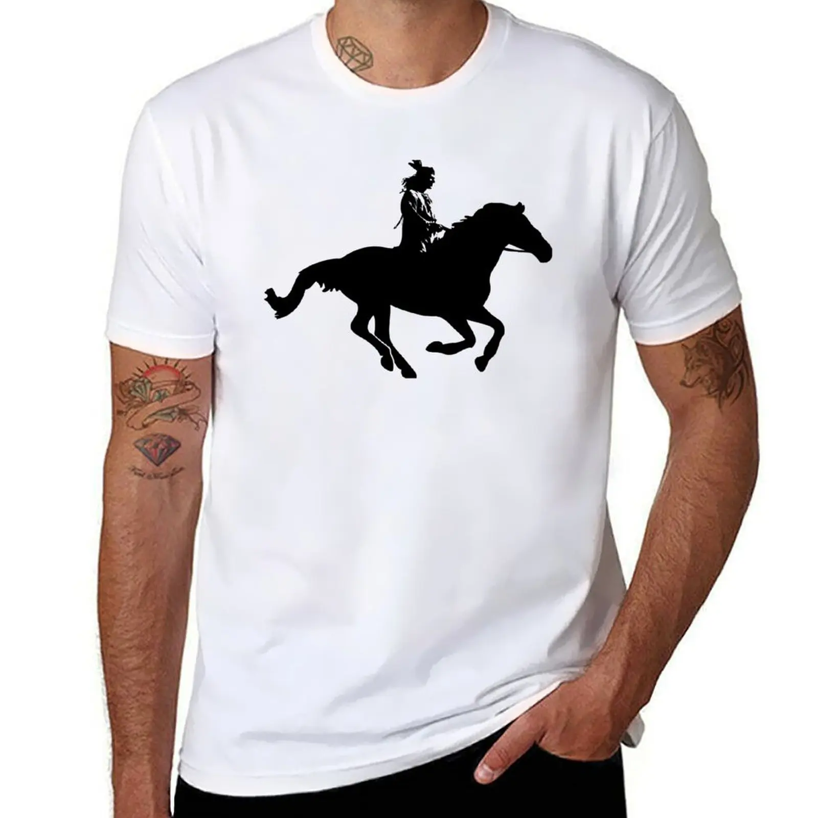 

Indian - horse - wild horse T-Shirt man t shirt cotton anime t shirts for man man t shirt heavy cotton T-Shirt