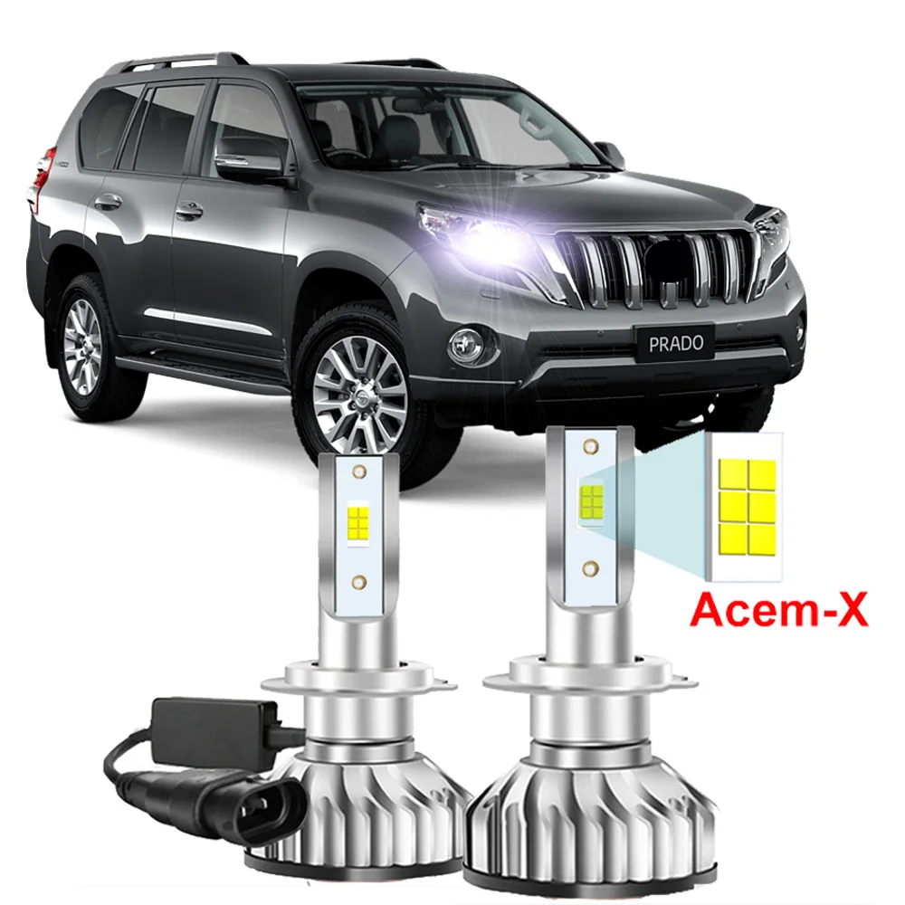 

2Pcs Car LED Headlight Bulbs For Toyota Land Cruiser Prado 150 J150 LC150 2010 -2020 2021 2022 2023 High Low Beam Canbus 6500K