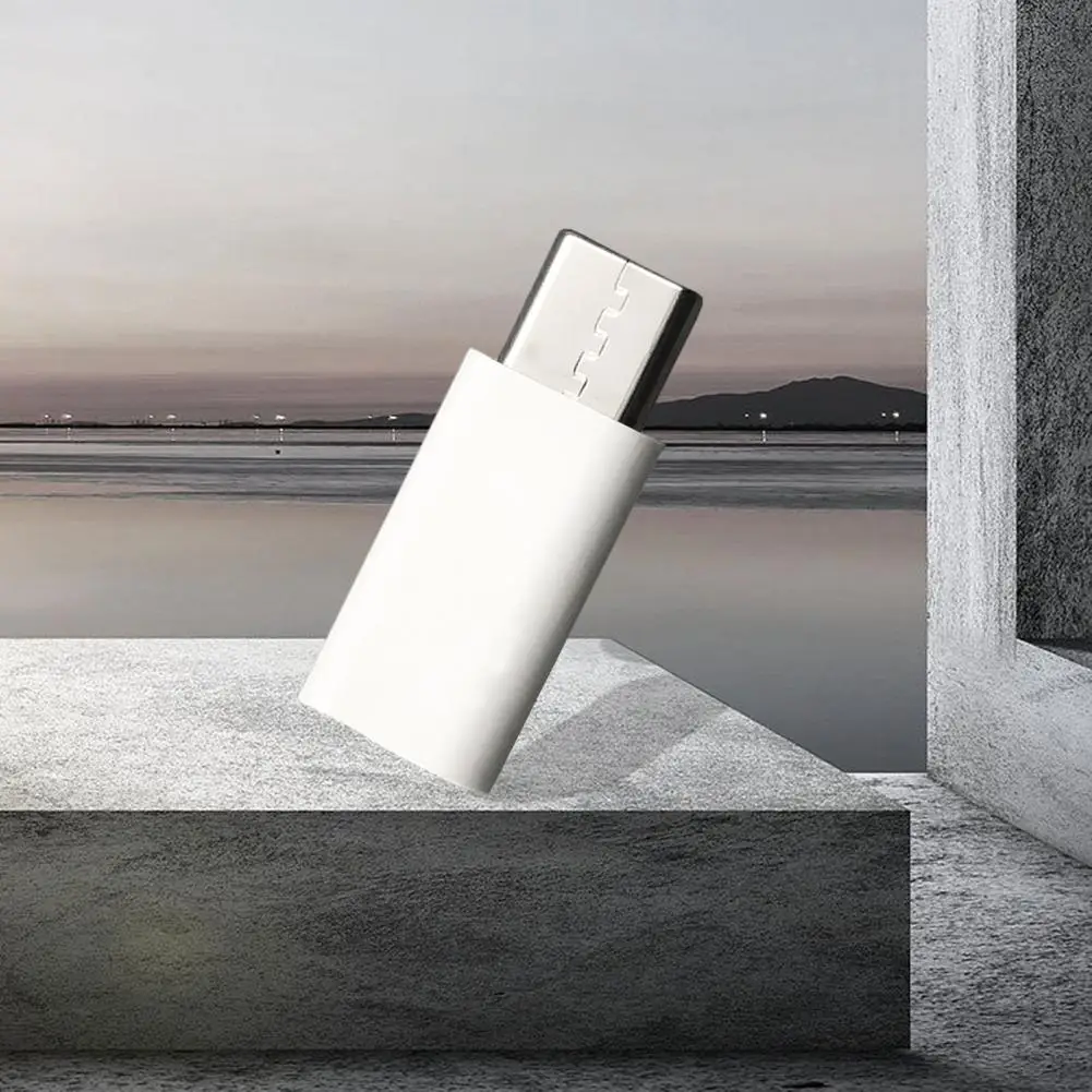 Abs Material Shell Adapter Compact Design Fast Charging 8-pin to Type-c Converter Adapter Stable for Mobile for Fast