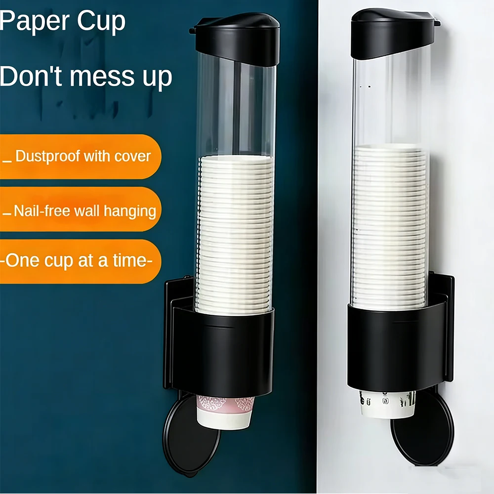 

Durable Plastic Disposable Cup Extractor Saves Countertop Space Automatic Dispensing Neat Storage Solution Keeps Cups