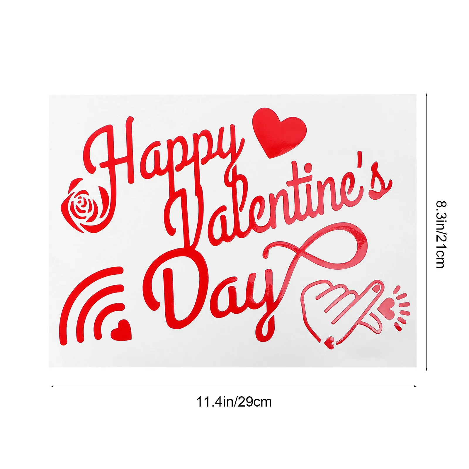 5Pcs Wedding Letters Balloon Stickers Durable Red PVC Decorative Party Balloon Decal Festival Birthday Room Decor