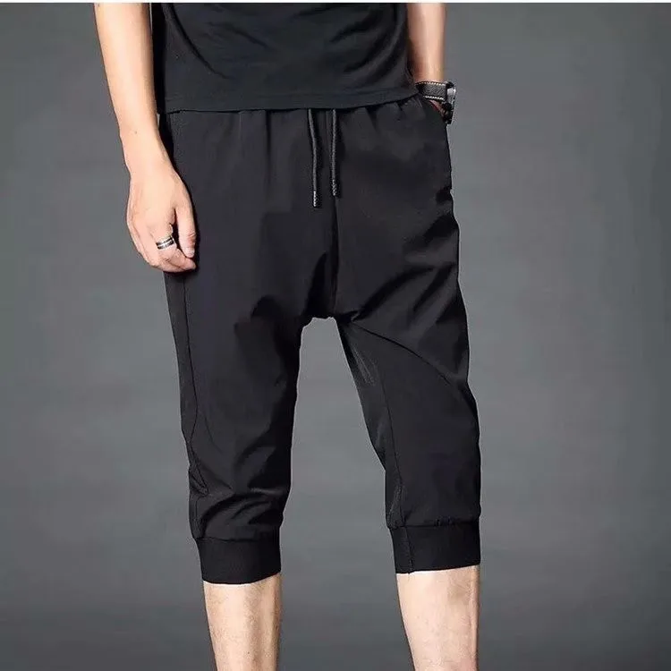 2026 Summer New Leggings Men's Casual Pants Sports Pants Thin Loose Cropped Pants