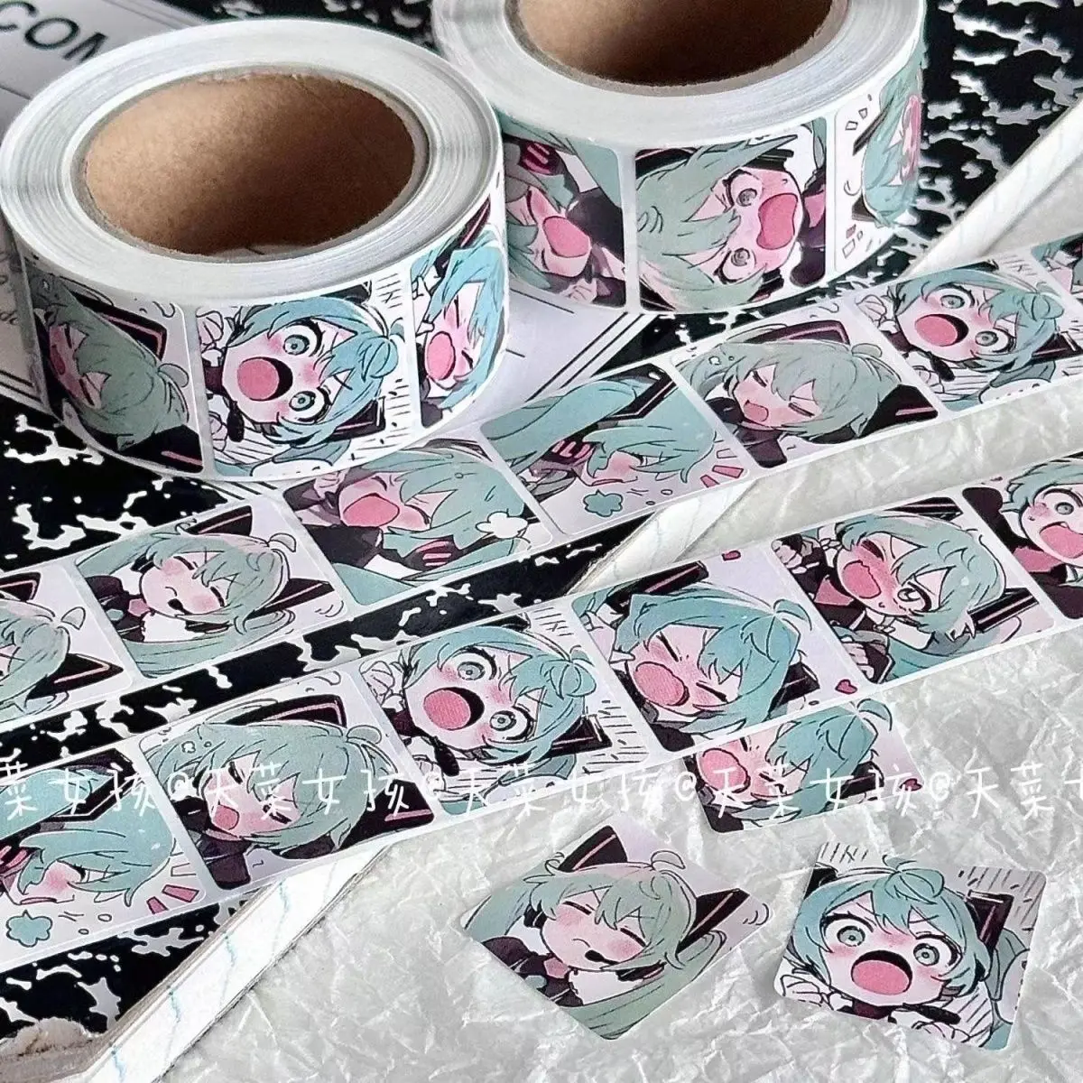 Hatsune Miku Adhesive Tape Hatsune Miku Project Diva Anime Peripheral Roll Stickers Hand Account Adhesive Tape Decorate New