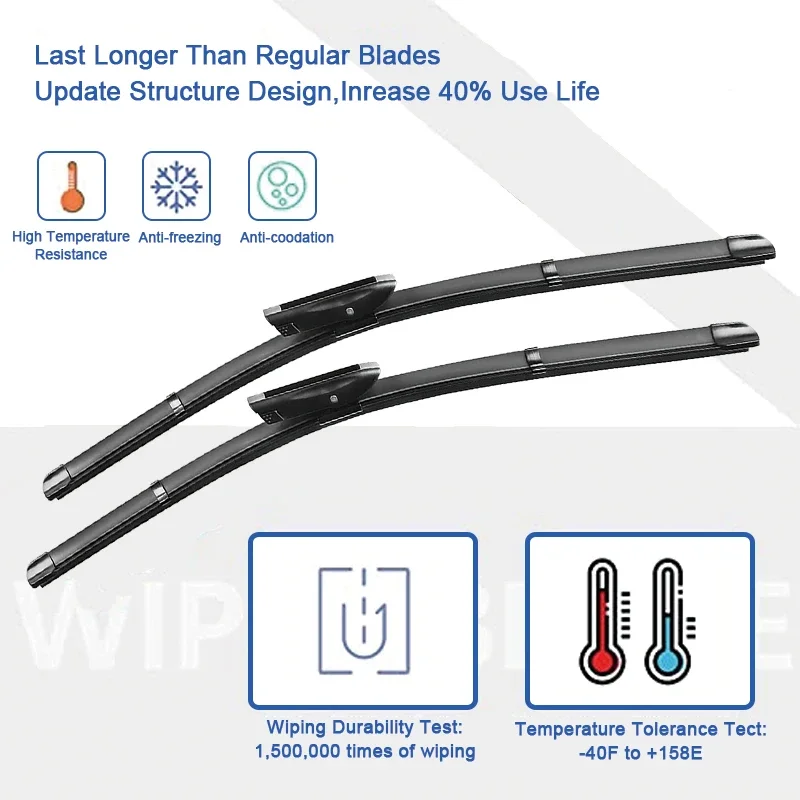 Wiper Blades For Dacia Renault Sandero II MK 2 2016 2017 2018 2019 Front Rear Window Windscreen Windshield Brushes Accessories