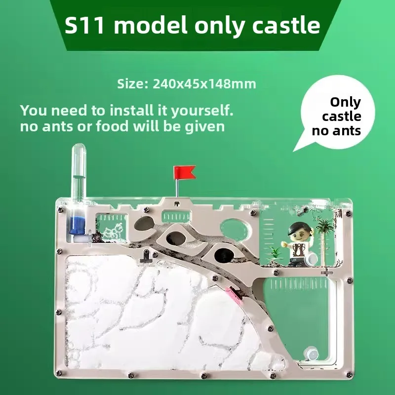 Ant Castle Workshop Acrylic Sand Nest Home with Tools Ecological Box