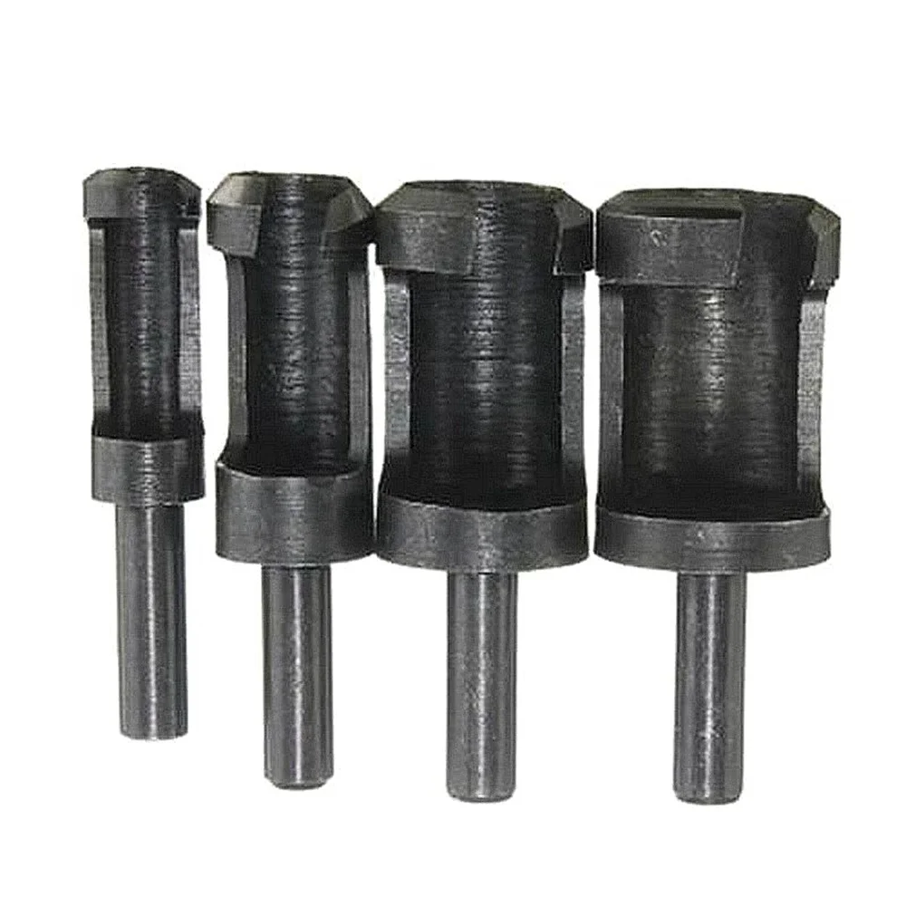Jeu de forets à tige ronde hexagonale en acier au carbone, outils de forage noirs, prise de charpentier, travail de calcul, 1/4, 6mm, 8mm, 13mm, 16mm, 4 pièces