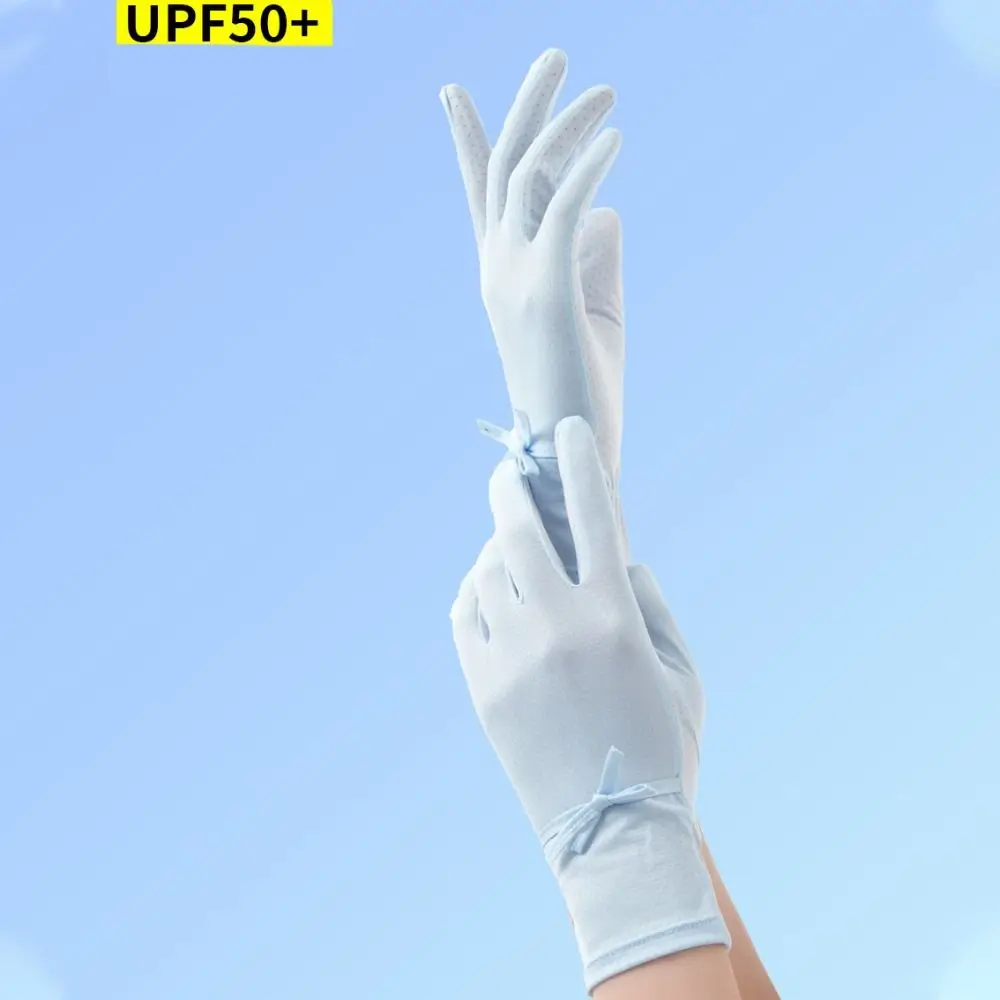 Touch Screen Gloves Sun Protection Gloves Two Fingers Gloves Summer Sunscreen Ice Silk Gloves Anti-Sunburn Anti-UV