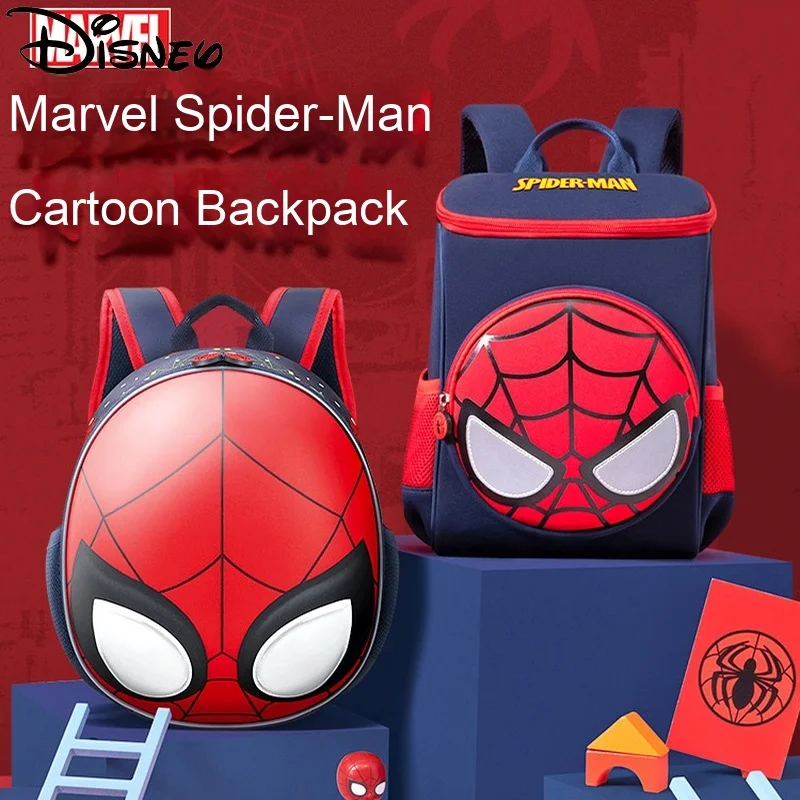 Disney Kindergarten Schoolbag Children\'s Baby 2024 Meng You Spider-man Boy Light Backpack Boy Child Little Hero Schoolbag.