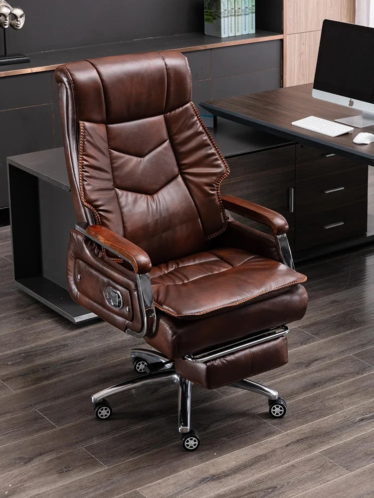 

Commerce Waist Support Office Chair Leather Massage Boss Gaming Chair Bedroom Executive Sillas De Oficina Office Furniture Girl