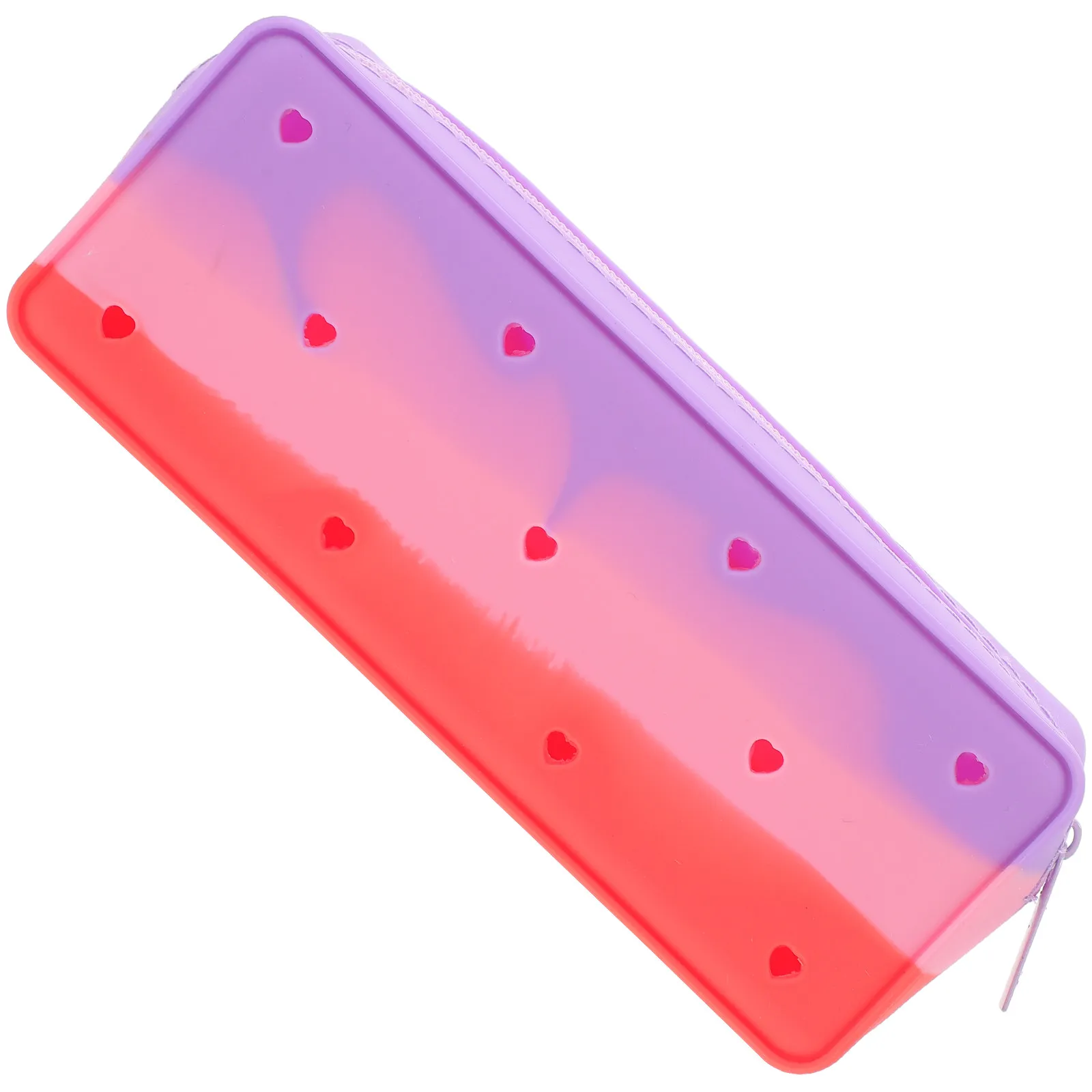 

Cute Silicone Pencil Case Pouch Colorful Pen Bag with Zipper Large Capacity for Stationery Storage Lightweight Portable School