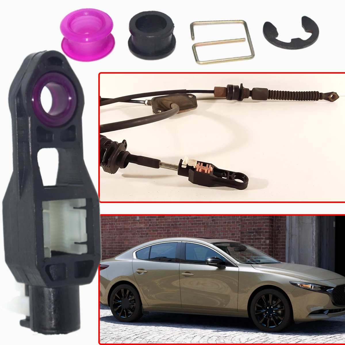 

Gearbox Shift Cable Linkage Control Bushing Kit for Mazda6 GG1 GH1/GH2 GJ1/GL Gear Shifter Lever Selector Parts Accessories Car