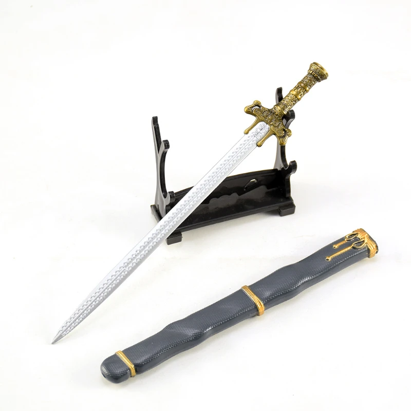 18.5 سنتيمتر/7.28in أسطورة تشين الرسوم المتحركة سلاح نموذج غاي ني يوان هونغ السيف الحرف المعدنية الديكور المفاتيح قلادة الصبي هدية