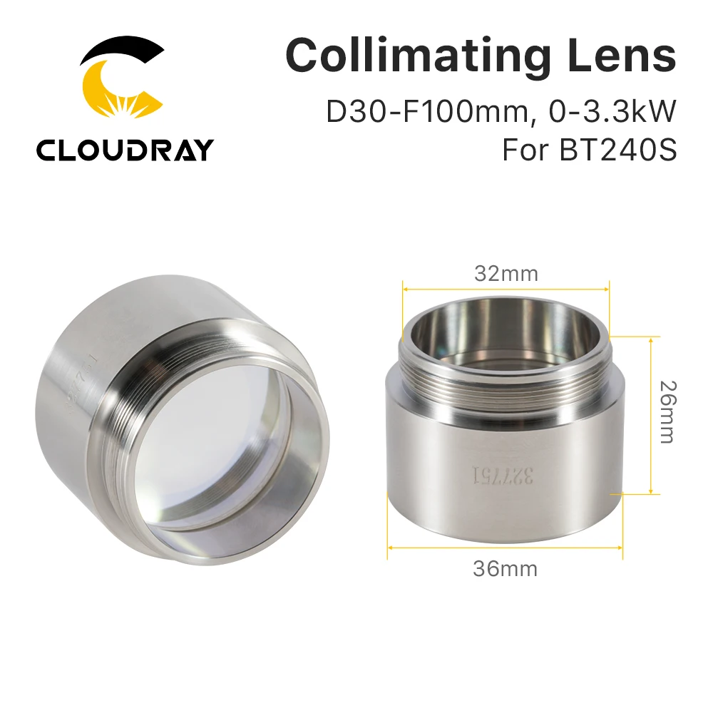 Cloudray  Original Raytools BM110/BM111/BT240S Collimating & Focusing Lens D30 with Lens Holder for Raytools Laser Cutting Head