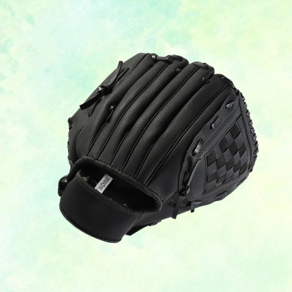 

12.5 Inch Yellow Baseball Glove Left Hand Softball Cushioned Palm Adjustable Strap Extra Flex Action Heel For