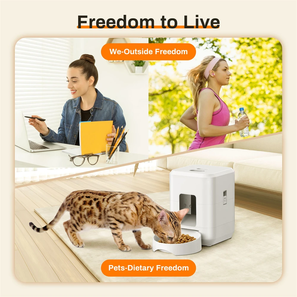 新しい自動ペットフィーダー WiFi バージョン自動猫フード - Pet Supplies Distributor のレビューと価格