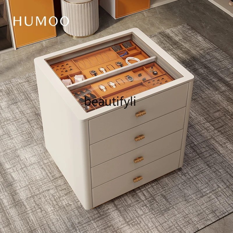 

Light luxury cloakroom Nakajima Taiwan modern high-end Nakajima cabinet multi-functional jewelry storage display cabinet