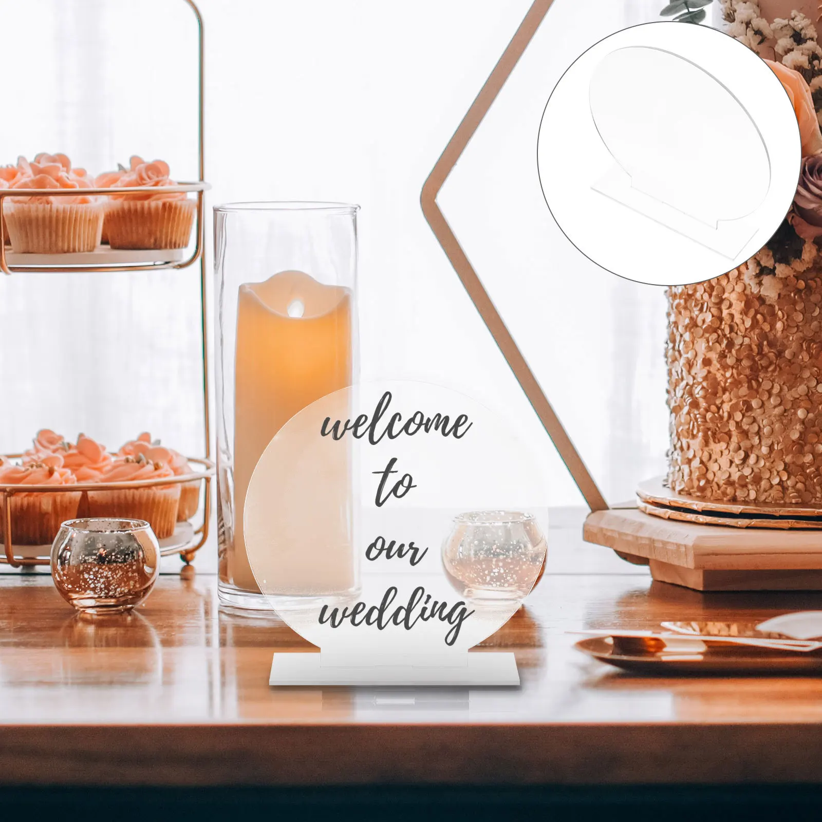 

6 set Acrylic Table Number Sign Clear Reusable Smooth Surface Wedding Party Event Table Placeholder Stand Included Blank Seat