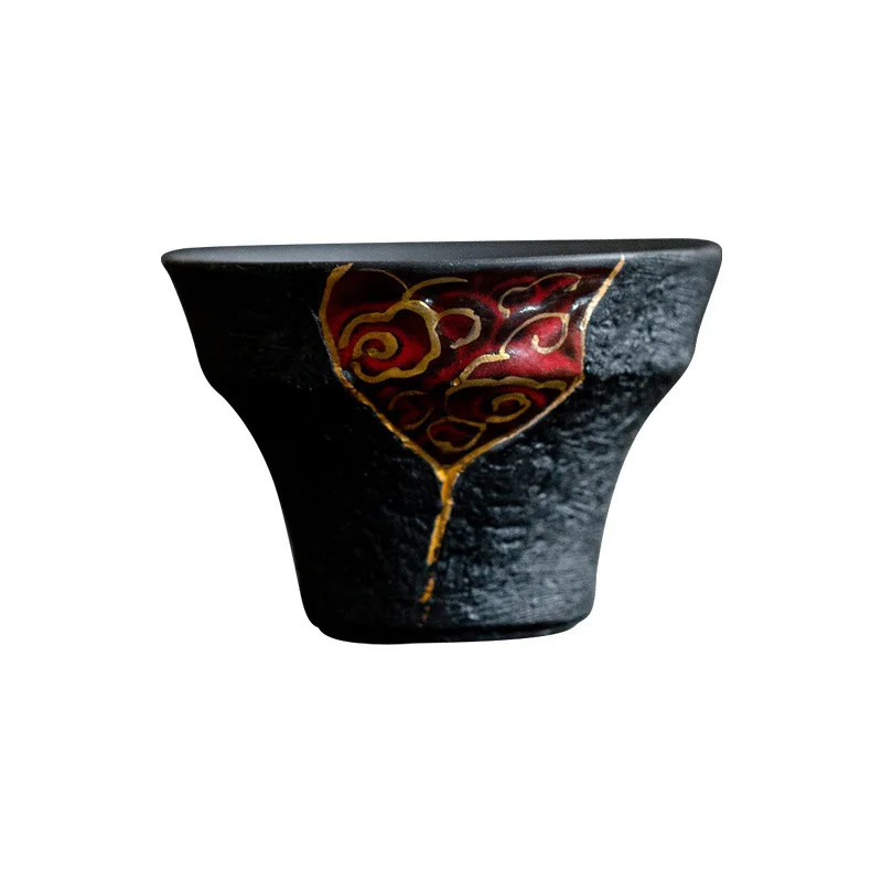 

CX large paint tile gray black idle cloud tea cup household ceramic personal tea master cup