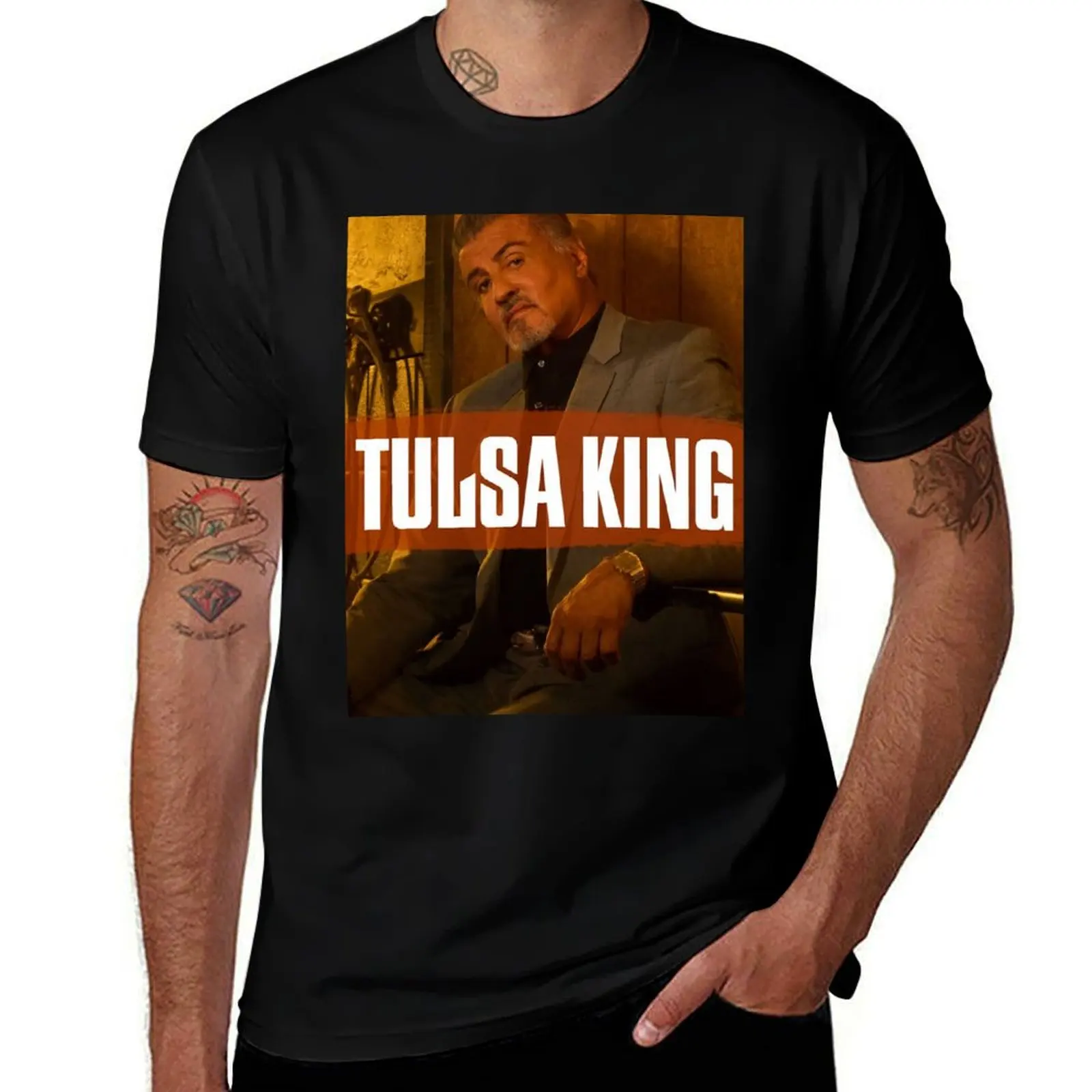 Tulsa King Series T-Shirt Basic Short Sleeve Cotton Blend T-Shirt