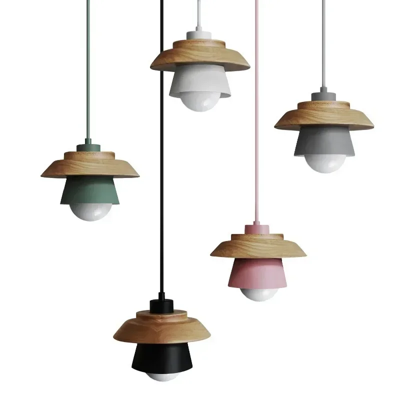 Nordic Restaurant Chandelier Modern Simple Personalized Porch Lights Aisle Creative Art Lamps Cafe Macaron Lamps Multiple Colors