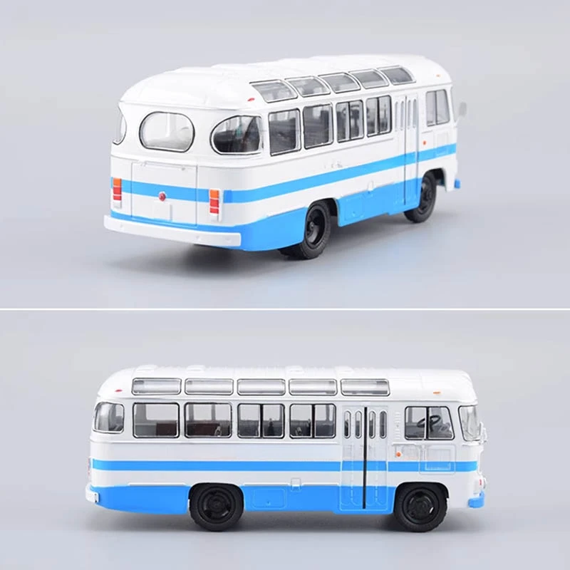 1:43 Alloy Small Bus Model MDSB007 Russian Suburban Service Bus PAZ-672M Model Toy Gift