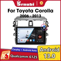 Srnubi Android 13 Carplay for Toyota Corolla E140 E150 2006 - 2013 Car Radio Multimedia Player 2 Din GPS Stereo IPS DVD Speakers
