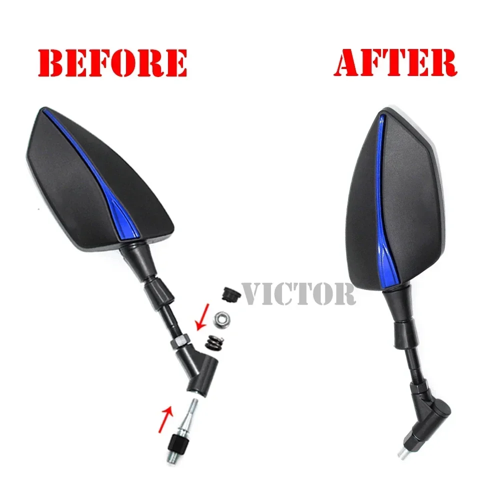 For YAMAHA FZ8 N/S FZ8N FZ8S FAZER S2 2010-2022 Motorcycle Adjustabale Side Rearview Mirrors Universal Rearview