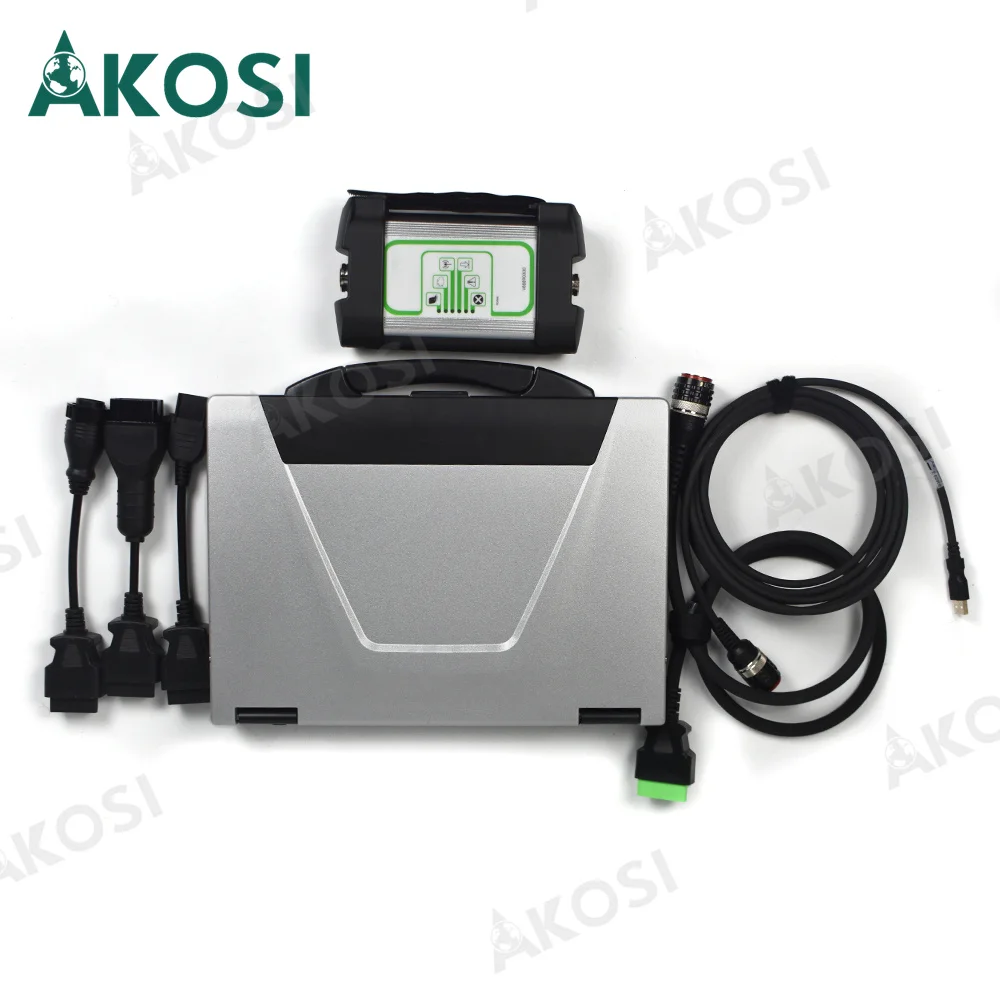 For Vocom 88890300 2.8.150 Interface Adapter With OBD Cables Construction Equipment Diagnostic Tool + CF 52 laptop