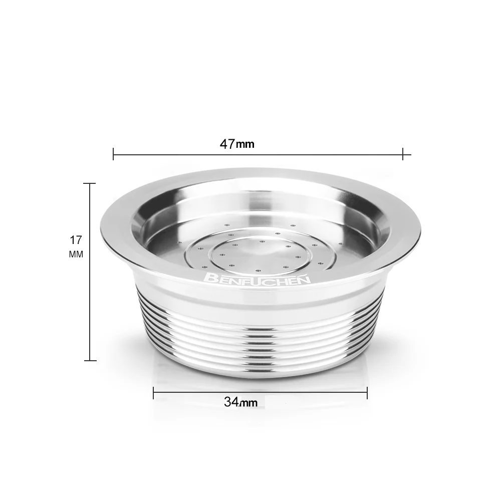 Reusable coffee capsule filter pod suitable for Lavazza a modo mio stainless steel metal filter basket icafilas