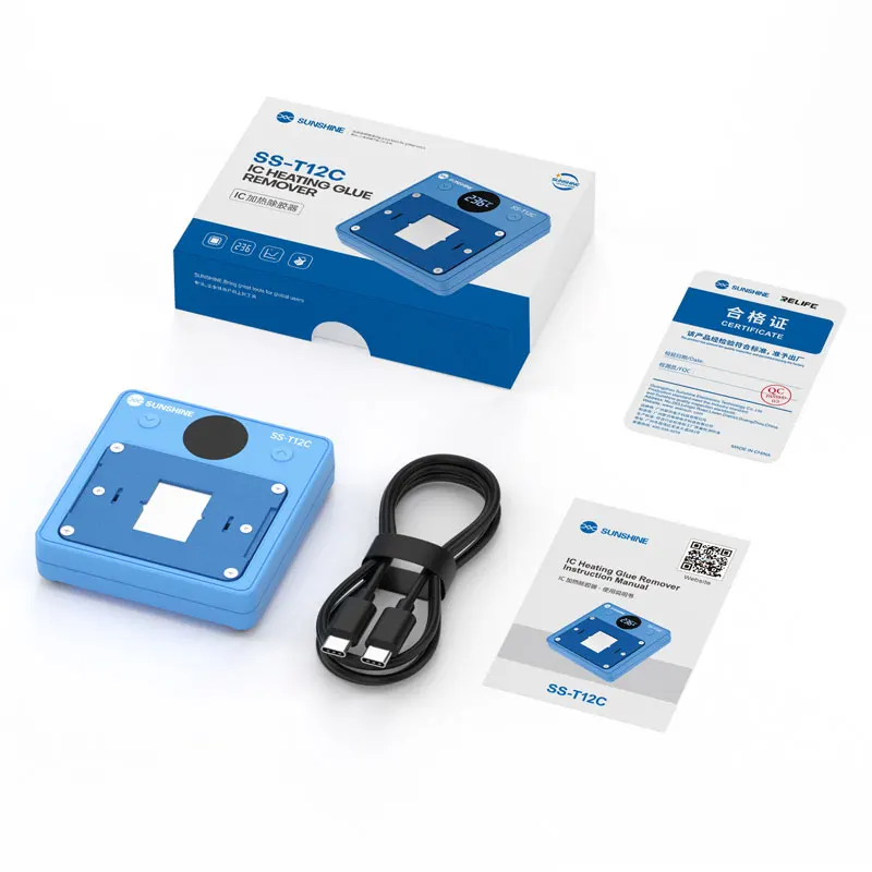 SUNSHINE SS-T12C Чип для удаления клея с подогревом Интеллектуальный цифровой дисплей Быстрый нагрев Совместимость с различными чипами