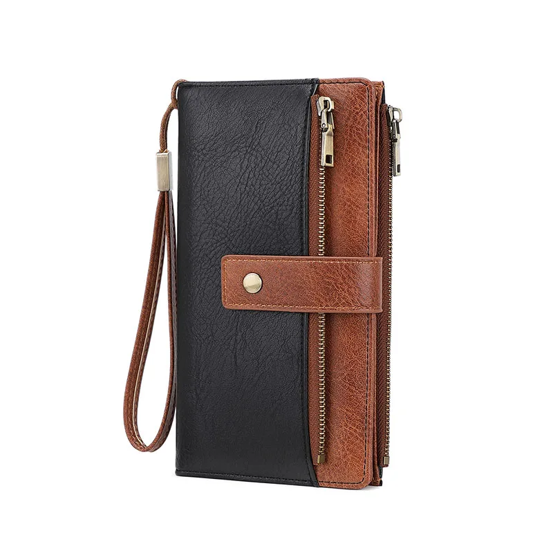 Elegant Women's Long Wallet PU Leather Clutch Wallets Credit Card Holder Ladies Cute Pink Wallet Purse with Zip Coin Pocket