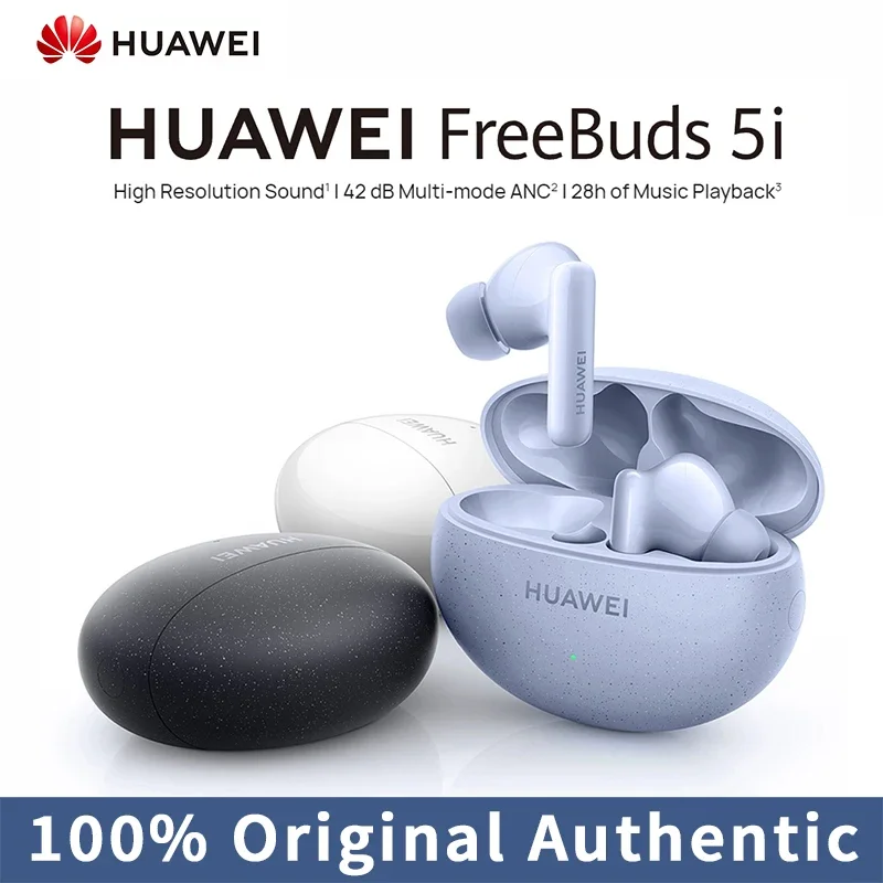 Original Huawei FreeBuds 5i Headphones Wireless Bluetooth Earphones Hi-Res Sound Quality Earbuds 10mm Dynamic Fone Headset