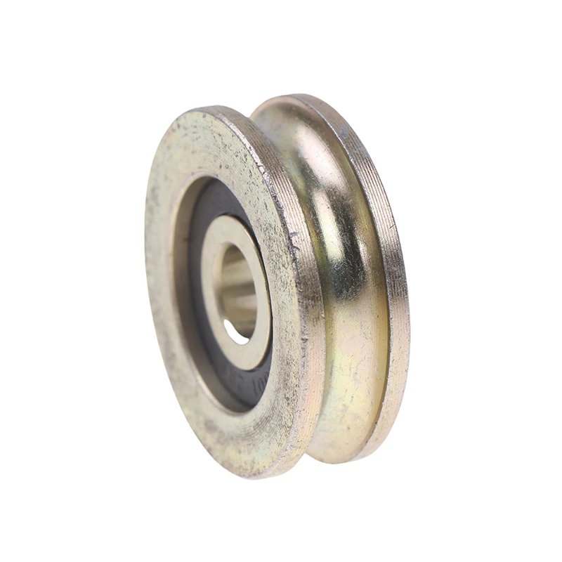 1Pc 10x40x12.5 With Groove Bearing Pulley U-groove Rolling Wheel 8mm Steel Wire Rope Overhead Crane Wheel 4cm Guide Wheel