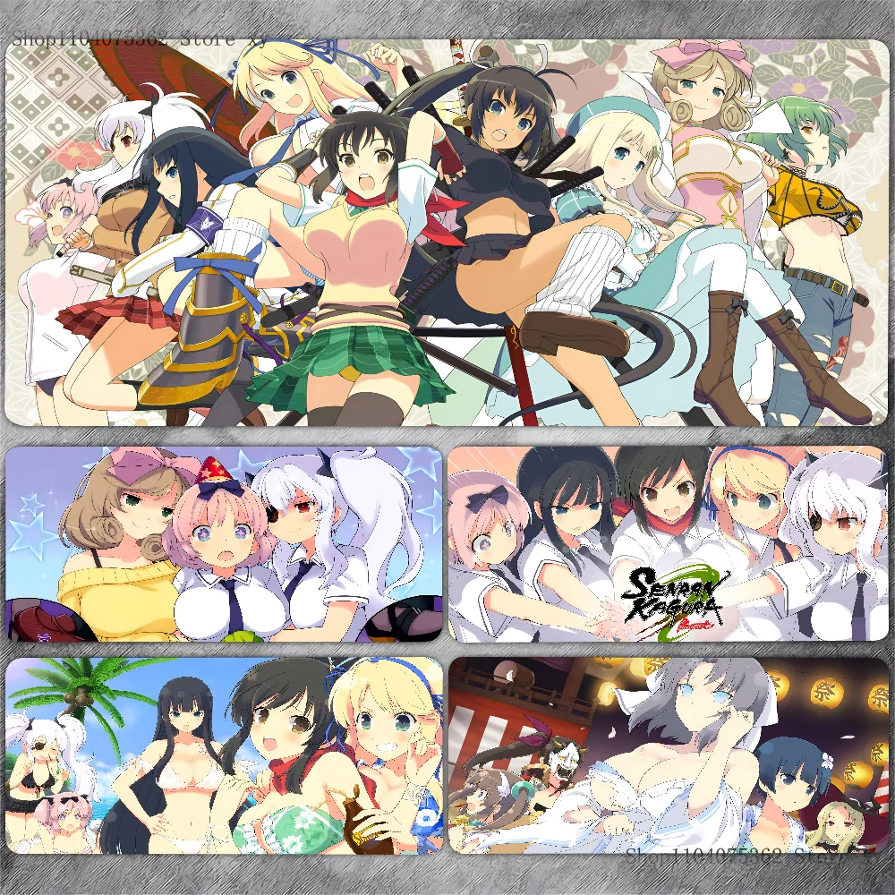 Game Senran Kagura Mousepad Large Keyboard Desk Mat Gaming Mouse Pad LockEdge Non-slip Mat