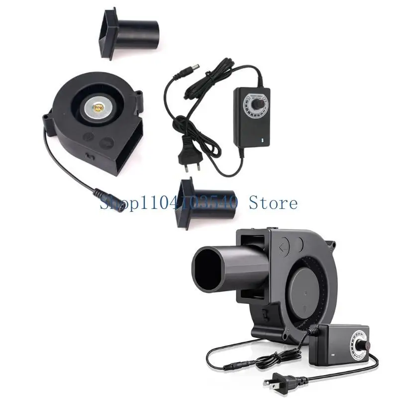 02DC BBQ Air Blower 12V Power Fan Controllers Ajusta Speed Controllers BBQ Fan EU Plug